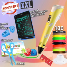 Набор 3D ручка с планшетом для рисования, ножницами, защитой для пальцев 3DPen 6 + 100 метров разноцветного Набор 3D ручка с планшетом для рисования, ножницами, защитой для пальцев 3DPen 6 + 100 метров разноцветного