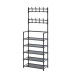 Напольная стойка-вешалка для одежды и обуви Simple Floor Clothes Rack 172х60х26 см Черная