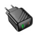 Сетевое зарядное устройство адаптер HOCO CS25A с кабелем Type C/Type C Rico 1USB/1Type-C, 20W/3A, поддержка быстрой зарядки Сетевое зарядное устройство адаптер HOCO CS25A с кабелем Type C/Type C Rico 1USB/1Type-C, 20W/3A, поддержка быстрой зарядки