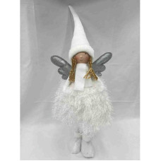 Новорічна декоративна іграшка "Новорічний Янгол", біла, DY761