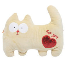 Мягкая игрушка "Котик Лапочка", бежевый