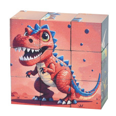 Детский магнитный кубик-пазл 