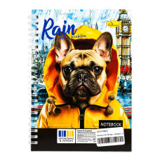 Блокнот для записей Rain is not a problem АП-1708-2 А5, 80 листов, пружина сбоку Блокнот для записей Rain is not a problem АП-1708-2 А5, 80 листов, пружина сбоку