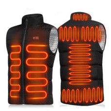 Жилетка с электроподогревом от павербанка 9 зон Размер 2XL Черный Жилетка с электроподогревом от павербанка 9 зон Размер 2XL Черный