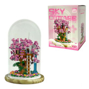 Конструктор БУДИНОЧОК НА САКУРІ під куполом з підсвіткою, P2237
