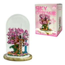 Конструктор БУДИНОЧОК НА САКУРІ під куполом з підсвіткою, P2237