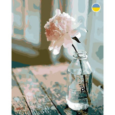 Картина по номерам "Пион на столе" 40x50 см