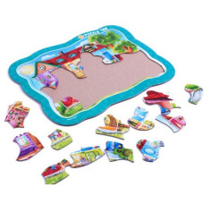 Игра развивающая, пазлы-вкладыши "Дом мышонка"