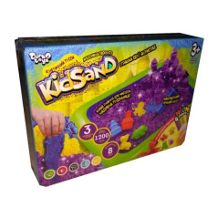 Кинетический песок "KidSand" (1200 г) с песочницей (укр)