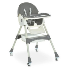 Стульчик для кормления M 6302 Gray складной, 5-ти точечные ремни