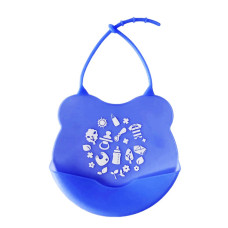 Детский слюнявчик Мини MGZ-0604(Deep-Blue) силиконовый