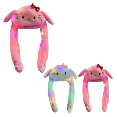 Шапка "КІТТІ", з вушками, мікс кол, в пакете, 0008