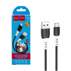 Кабель HOCO X82 USB на Micro-USB silicone charging data cable, 1м, 2,4А, Чорний, 99177-1