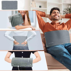 Универсальная электрогрелка с USB Type-C работает от батареи и подогревом для рук ног тела Мягкая грелка Серая Универсальная электрогрелка с USB Type-C работает от батареи и подогревом для рук ног тела Мягкая грелка Серая