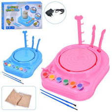 Набір для творчості гончарне коло, 29-23-7см, 2 режими, глина, фарби 6кольорів,інструменти, 2 кольори, на бат-ці/від мережі , в кор-ці, 36, 401A