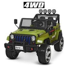 Дитячий електромобіль Jeep Wrangler 4х4, зелений