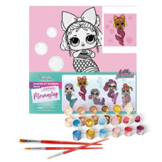 Картина по номерам с красками металлик "L.O.L. Surprise! Mermaids. Queen Bee" 40х40 см