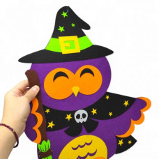 Декор з фетру 3 мм "Сова з мітлою"