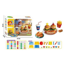 Тісто для ліплення (екструдер, 8 кольорів тіста, 4 фігурні форми, тарілочка, 2 ножі, виделка) Тісто для ліплення (екструдер, 8 кольорів тіста, 4 фігурні форми, тарілочка, 2 ножі, виделка)