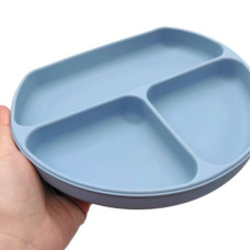 Тарелка секционная силикон (ЗЕЛЕНАЯ)