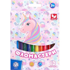 Фломастеры Unicorn 12 цветов в наборе