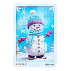 Новогодний пазл-вкладыш 