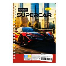 Блокнот для записей Supercar АП-1708-7 А5, 80 листов, пружина сбоку Блокнот для записей Supercar АП-1708-7 А5, 80 листов, пружина сбоку