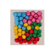 Декоративные помпоны с люрексом для творчества Pom-poms-15, d-1.5 см, 20 шт Декоративные помпоны с люрексом для творчества Pom-poms-15, d-1.5 см, 20 шт