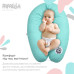 ПОДУШКА ДЛЯ БЕРЕМЕННЫХ И КОРМЛЕНИЯ 30х200 PAPAELLA ГОЛУБАЯ
