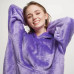 Толстовка-плед с капюшоном Huggle Hoodie Ultra Plush Blanket | Плюшевая кофта | Плед с рукавами Oversize Фиолетовый Толстовка-плед с капюшоном Huggle Hoodie Ultra Plush Blanket | Плюшевая кофта | Плед с рукавами Oversize Фиолетовый