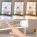 Косметическое зеркало, с подсветкой, Голливудское, 9 LED, 10Х, Белое / Зеркало с лампочками / Настольное зеркало для макияжа Косметическое зеркало, с подсветкой, Голливудское, 9 LED, 10Х, Белое / Зеркало с лампочками / Настольное зеркало для макияжа