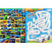 Раскраска с заданиями + 114 наклеек "Hot Wheels", А4