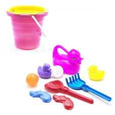 Песочный набор с лейкой розовый