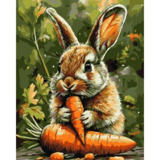 Картина по номерам "КРОЛИК С МОРКВОЙ" 40х50 см Картина по номерам "КРОЛИК С МОРКВОЙ" 40х50 см