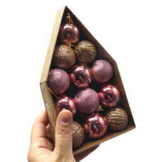 Новогодние украшения (шарики), 12 штук, D=4 см, в коробке Новогодние украшения (шарики), 12 штук, D=4 см, в коробке