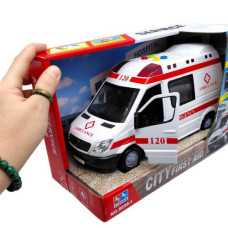 Спецтехника "Скорая помощь" (машина на батарейках, подсветка, инерция, открываются дверцы, звуки) в коробке Спецтехника "Скорая помощь" (машина на батарейках, подсветка, инерция, открываются дверцы, звуки) в коробке