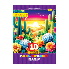 Набор цветной односторонней бумаги АП-1218-2, 10 листов Набор цветной односторонней бумаги АП-1218-2, 10 листов