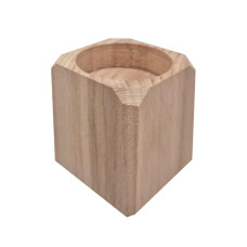 Подсвечник деревянный для свечей-таблеток Candlestick-5, 4,5×4,5×5,5 см