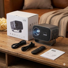 Портативный смарт-проектор V8 4K на Android 11 с Wi-Fi 2.4G/5G и Bluetooth 5.0 Портативный смарт-проектор V8 4K на Android 11 с Wi-Fi 2.4G/5G и Bluetooth 5.0