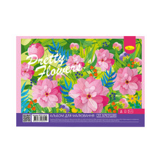 Альбом для рисования АП-0308, 20 листов, 100 г/м2 (Pretty flowers )