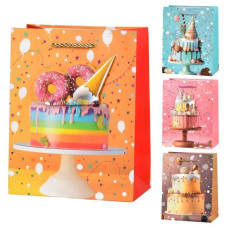 Пакет подарунковий "Birthday cake 3D", R33235-L Пакет подарунковий "Birthday cake 3D", R33235-L