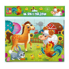 Мягкие пазлы "Ферма" А4, 24 эл