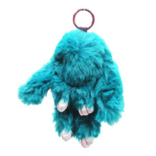 Меховой брелок "Кролик", бирюзовый (23 см) Меховой брелок "Кролик", бирюзовый (23 см)