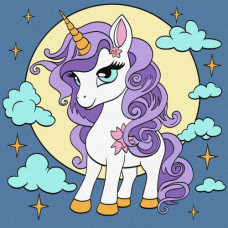 Картина по номерам "Сказочная единорожка"