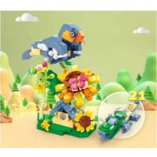 Конструктор "Птички" (272 эл) 2в1:Хрупкая птичка/Крокодил