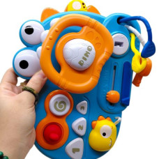 Бизиборд в коробке "Динозаврик" (бирюзовый)