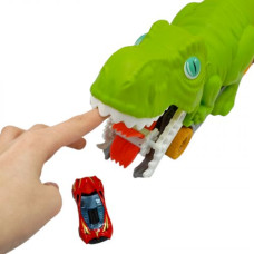 Трейлер-монстр-паркинг динозавр с металл.машинками(2шт.) кор.32*11*12 см.