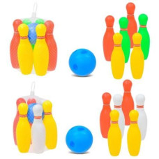 Боулінг арт. 6805 (108шт/2) 6 кеглів, мʼячик у сітці 15,5*15,5*18 см