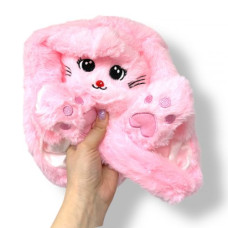 Шапка с поднимающимися ушами (РОЗОВАЯ)