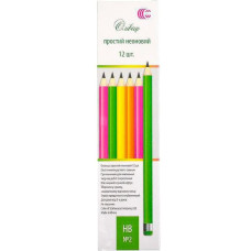 Набор карандашей 12 цветов CR255-12 неоновый Набор карандашей 12 цветов CR255-12 неоновый